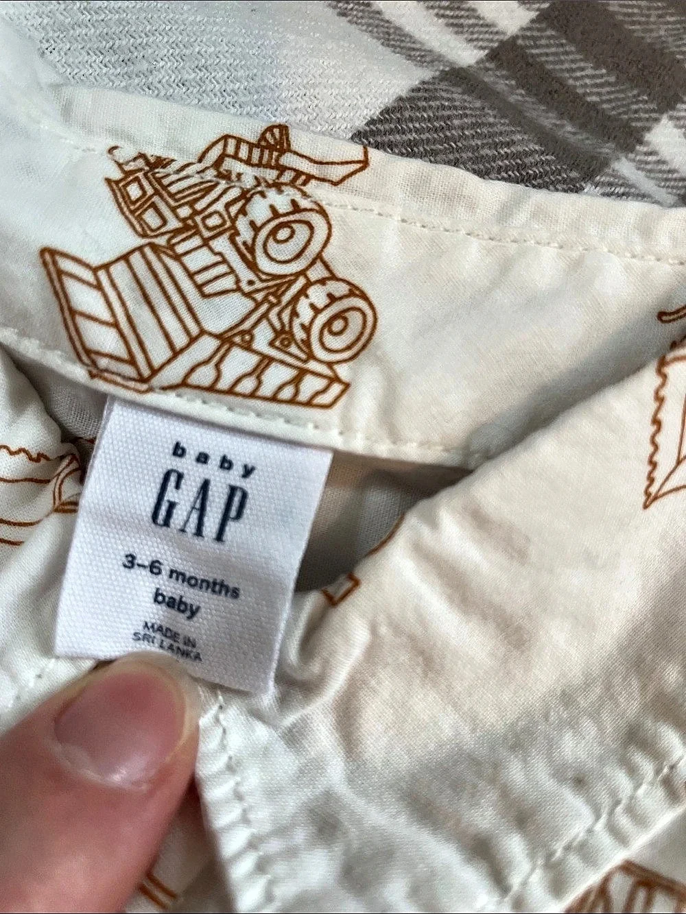baby GAP Baby 3-6M Construction Print Bodysuit